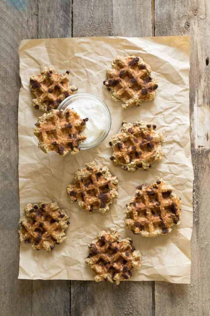 chocolate chip oatmeal waffles [gluten free]
