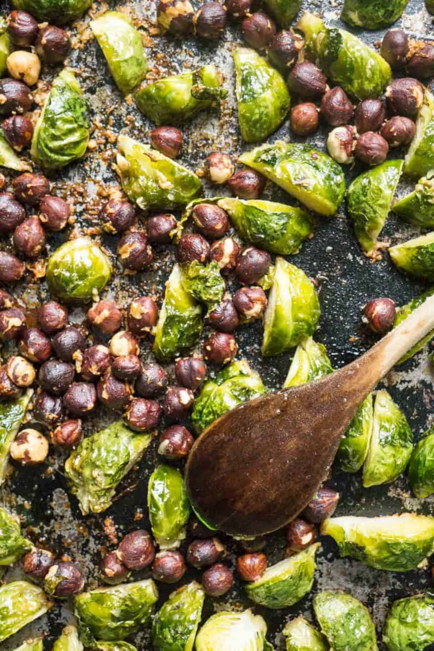roasted hazelnut brussels sprouts