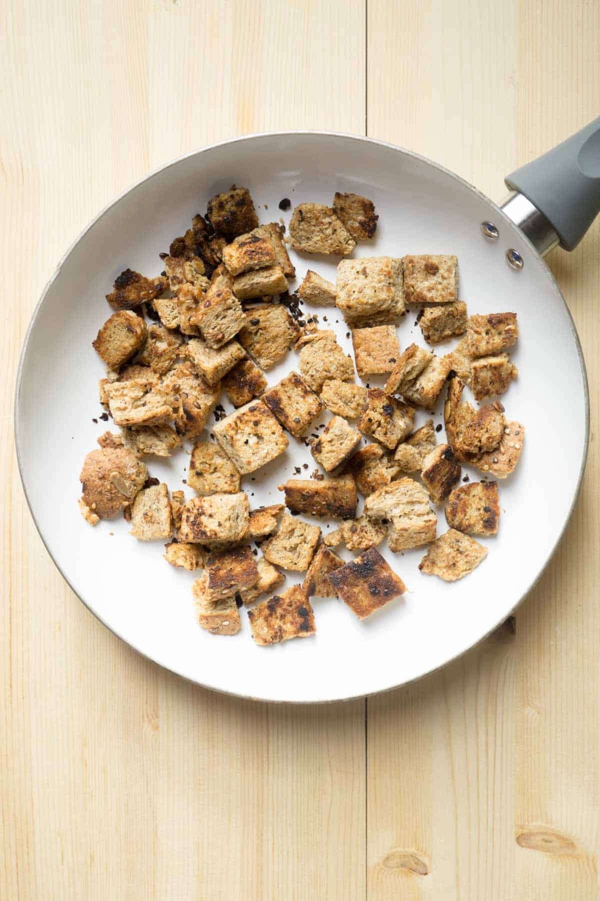 homemade croutons in a frying pan Smart Nutrition with Jessica Penner, RD homemade croutons in a frying pan Smart Nutrition with Jessica Penner, RD