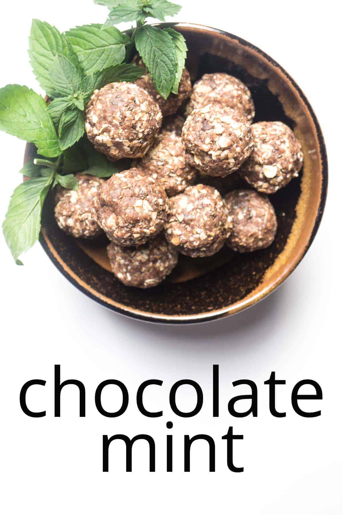 energy balls chocolate mint