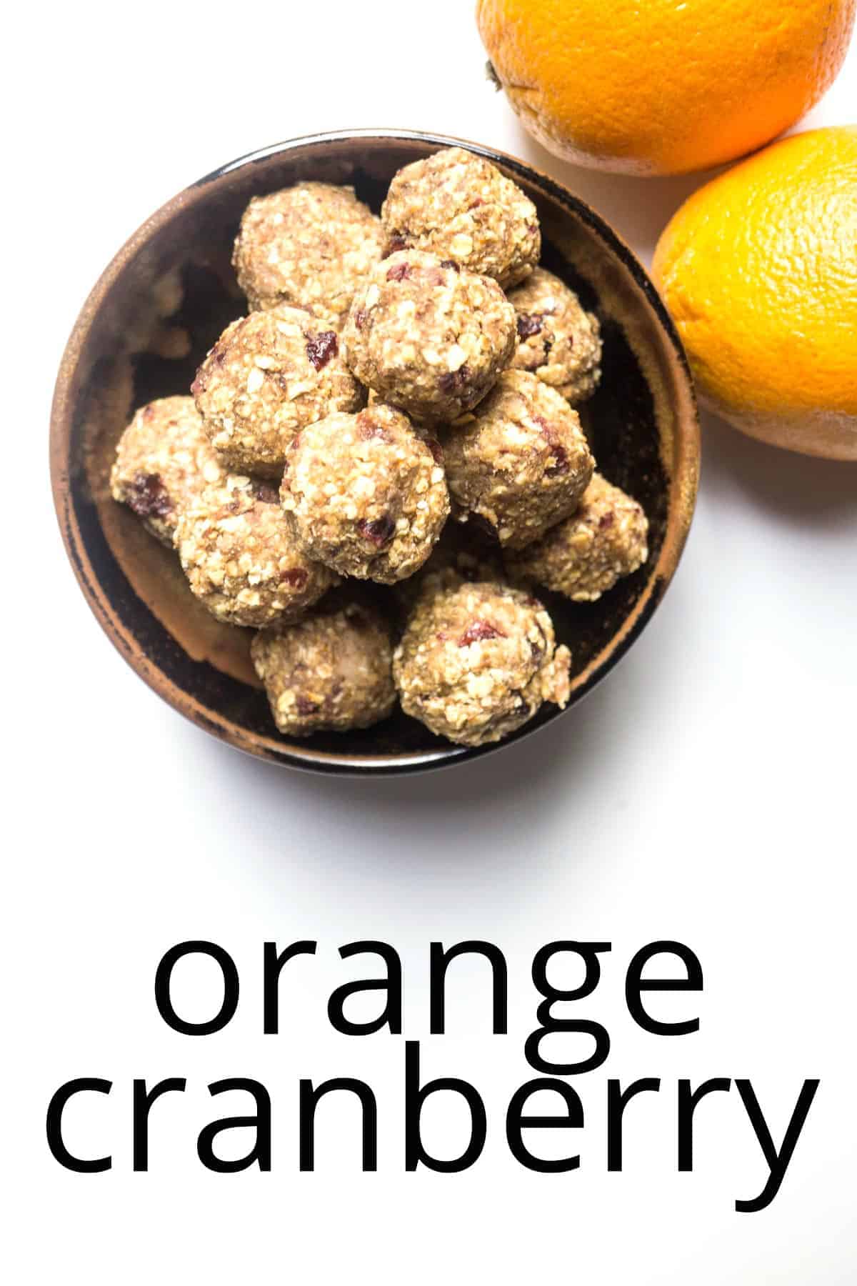 energy balls orange cranberry
