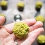 energy balls white chocolate matcha